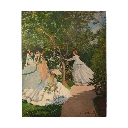 Claude Monet _ Women in the Garden Wood Wall Art