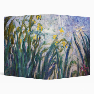 Claude Monet - Yellow and Purple Irises 3 Ring Binder