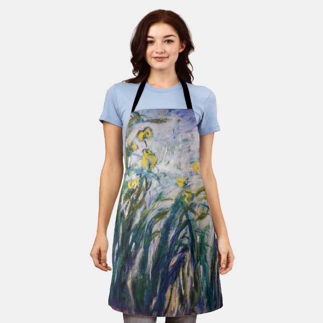 Claude Monet - Yellow and Purple Irises Apron (Worn)