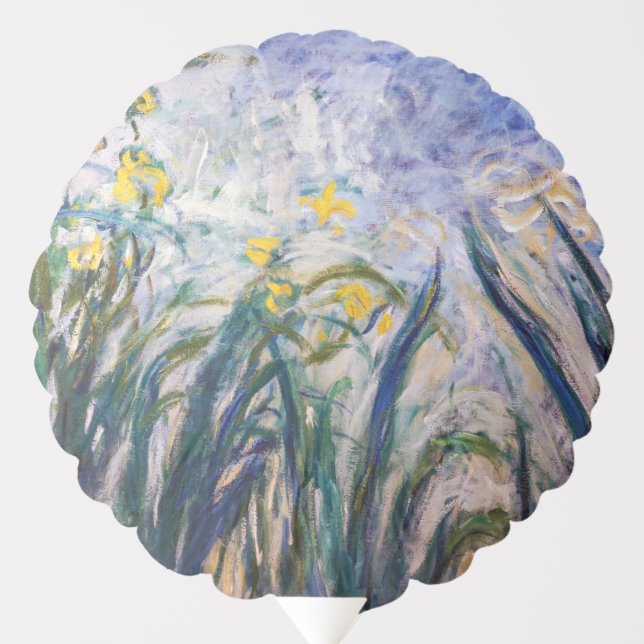 Claude Monet - Yellow and Purple Irises Balloon (Front)