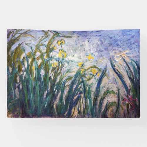 Claude Monet _ Yellow and Purple Irises Banner