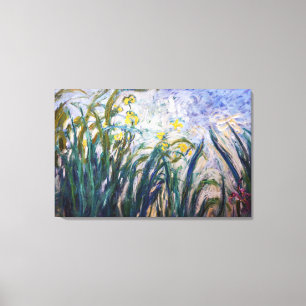 Claude Monet - Yellow and Purple Irises Canvas Print