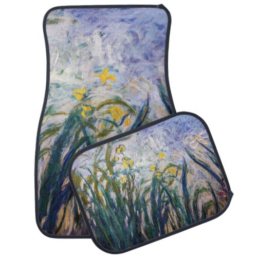Claude Monet _ Yellow and Purple Irises Car Floor Mat