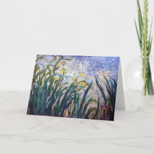 Claude Monet _ Yellow and Purple Irises Card