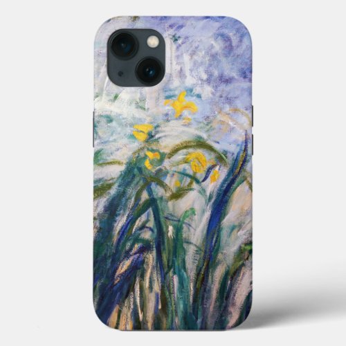 Claude Monet _ Yellow and Purple Irises iPhone 13 Case