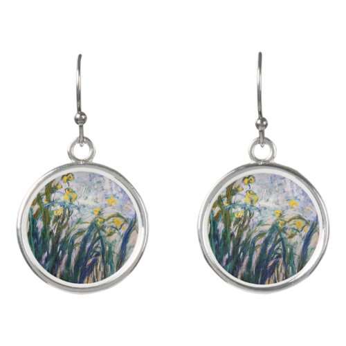 Claude Monet _ Yellow and Purple Irises Earrings