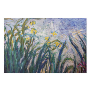 Claude Monet - Yellow and Purple Irises Faux Canvas Print