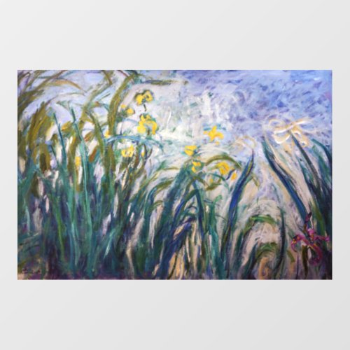 Claude Monet _ Yellow and Purple Irises Floor Decals