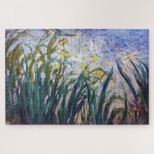 Claude Monet _ Yellow and Purple Irises Jigsaw Puzzle