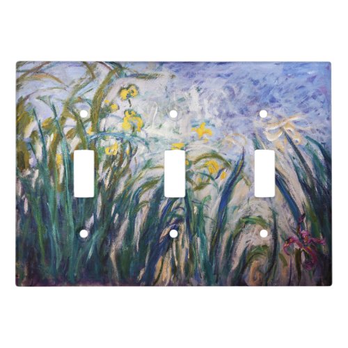 Claude Monet _ Yellow and Purple Irises Light Switch Cover