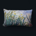 Claude Monet - Yellow and Purple Irises Lumbar Pillow<br><div class="desc">Yellow and Purple Irises / Iris jaunes et mauves - Claude Monet,  Oil on Canvas,  1924-1925</div>