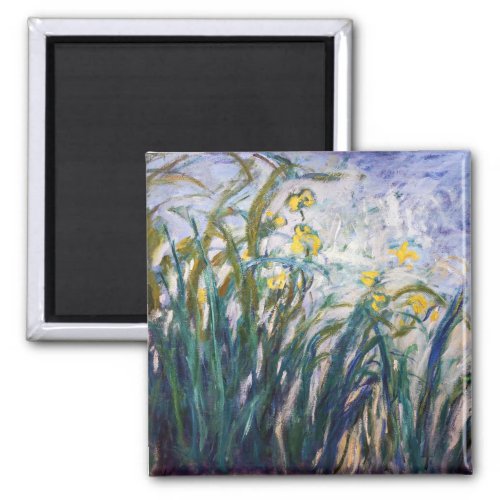 Claude Monet _ Yellow and Purple Irises Magnet