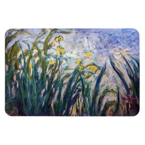 Claude Monet _ Yellow and Purple Irises Magnet