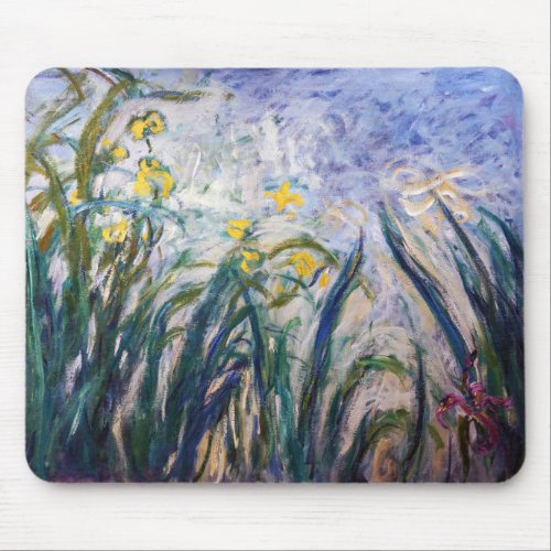 Claude Monet _ Yellow and Purple Irises Mouse Pad