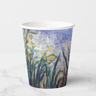 Claude Monet - Yellow and Purple Irises Paper Cups