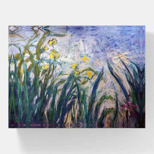 Claude Monet _ Yellow and Purple Irises Paperweight