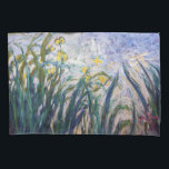Claude Monet - Yellow and Purple Irises Pillow Case<br><div class="desc">Yellow and Purple Irises / Iris jaunes et mauves - Claude Monet,  Oil on Canvas,  1924-1925</div>
