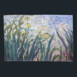 Claude Monet - Yellow and Purple Irises Pillow Case<br><div class="desc">Yellow and Purple Irises / Iris jaunes et mauves - Claude Monet,  Oil on Canvas,  1924-1925</div>