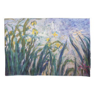 Claude Monet - Yellow and Purple Irises Pillow Case