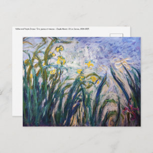 Claude Monet - Yellow and Purple Irises Postcard