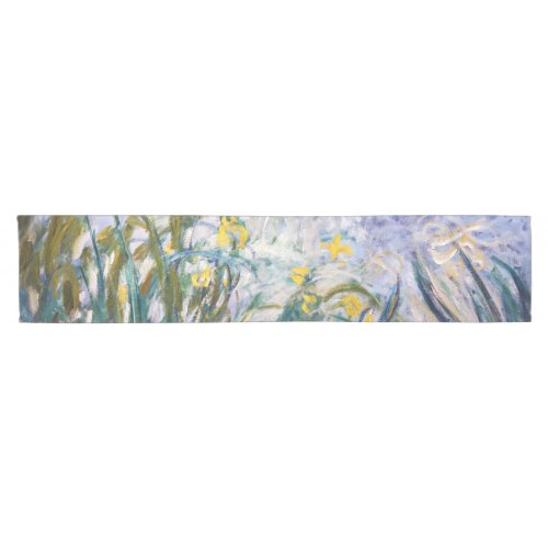 Claude Monet _ Yellow and Purple Irises Short Table Runner