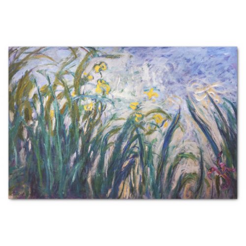 Claude Monet _ Yellow and Purple Irises Tissue Paper