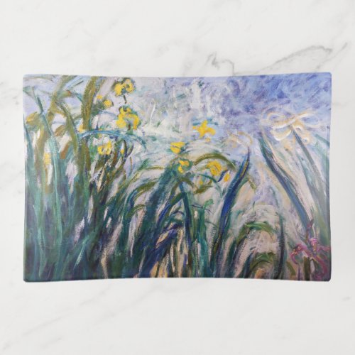 Claude Monet _ Yellow and Purple Irises Trinket Tray