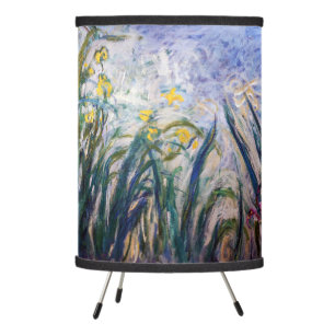 Claude Monet - Yellow and Purple Irises Tripod Lamp