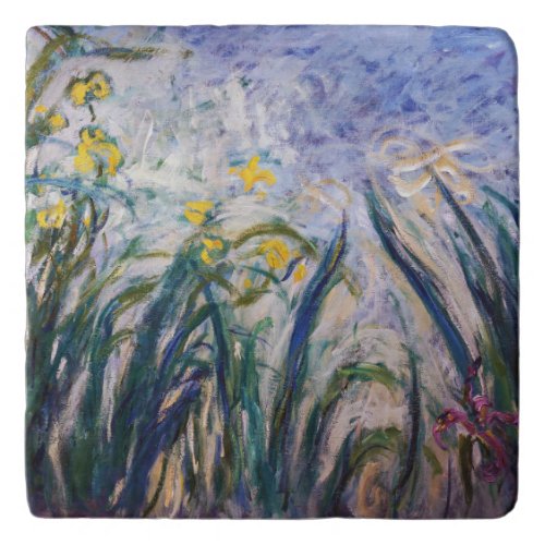 Claude Monet _ Yellow and Purple Irises Trivet
