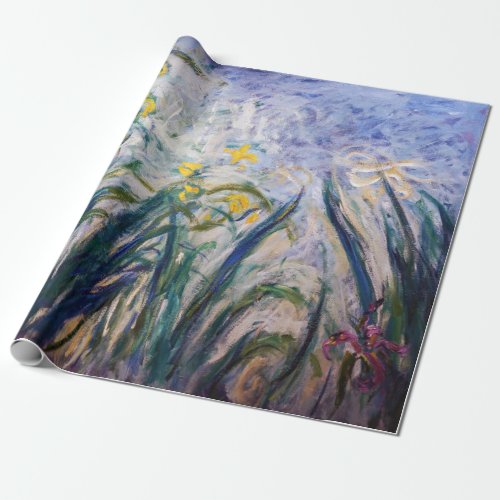Claude Monet _ Yellow and Purple Irises Wrapping Paper
