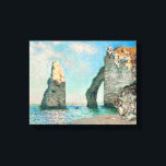 Claude Monet's Étretat Cliffs Canvas Print<br><div class="desc">Étretat Cliffs, a masterpiece created by the renowned French Impressionist painter Claude Monet, captures the breathtaking natural beauty of the coastal cliffs in Étretat, Normandy, France. Painted during the late 19th century, Monet's Étretat Cliffs series is a testament to his fascination with capturing the ever-changing effects of light and atmosphere....</div>