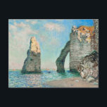 Claude Monet's Étretat Cliffs Postcard<br><div class="desc">Étretat Cliffs, a masterpiece created by the renowned French Impressionist painter Claude Monet, captures the breathtaking natural beauty of the coastal cliffs in Étretat, Normandy, France. Painted during the late 19th century, Monet's Étretat Cliffs series is a testament to his fascination with capturing the ever-changing effects of light and atmosphere....</div>