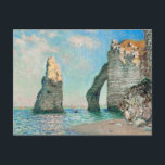 Claude Monet's Étretat Cliffs Postcard<br><div class="desc">Étretat Cliffs, a masterpiece created by the renowned French Impressionist painter Claude Monet, captures the breathtaking natural beauty of the coastal cliffs in Étretat, Normandy, France. Painted during the late 19th century, Monet's Étretat Cliffs series is a testament to his fascination with capturing the ever-changing effects of light and atmosphere....</div>
