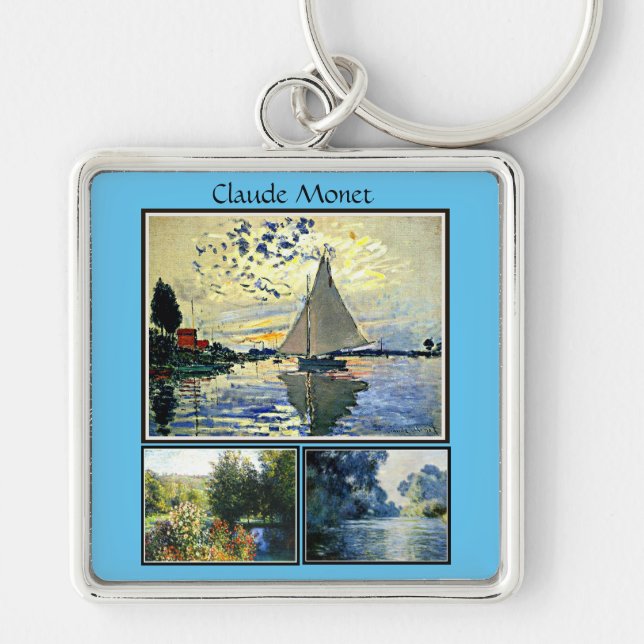 Claude Monet's famous paintings Keychain (Front)