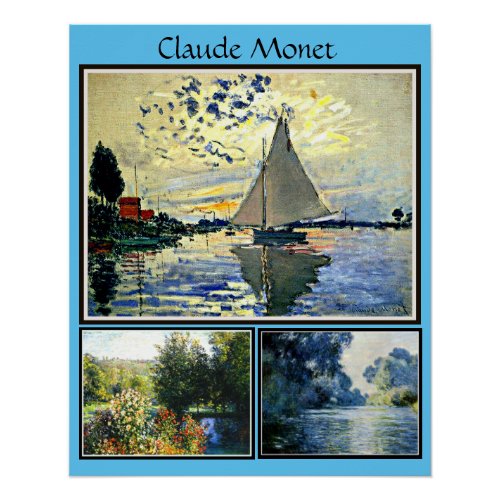 Claude Monets famous paintings Poster