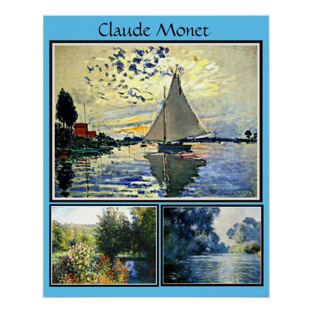 Claude Monet's famous paintings Poster (Front)