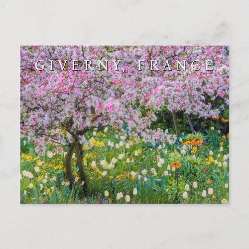 Claude Monets Garden  Happy Birthday Postcard