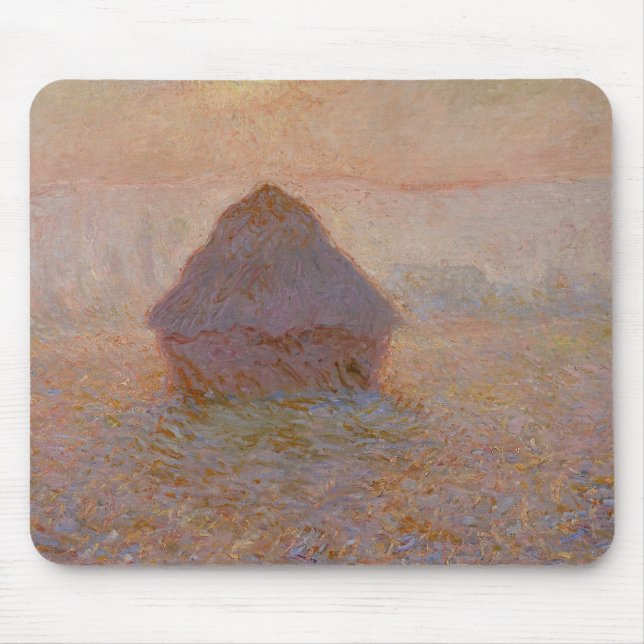 Claude Monet's Grainstack, Sun in the Mist (1891) Mouse Pad (Front)