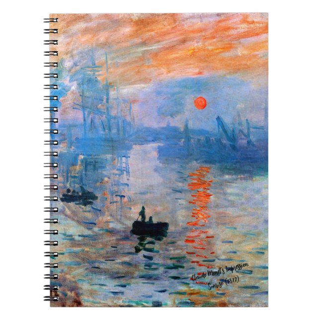 Claude Monet's Impression, Sunrise (1872) Notebook (Front)