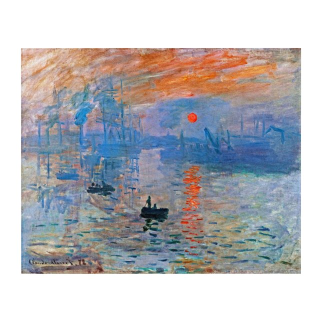 Claude Monet's Impression, Sunrise Acrylic Print (Front)