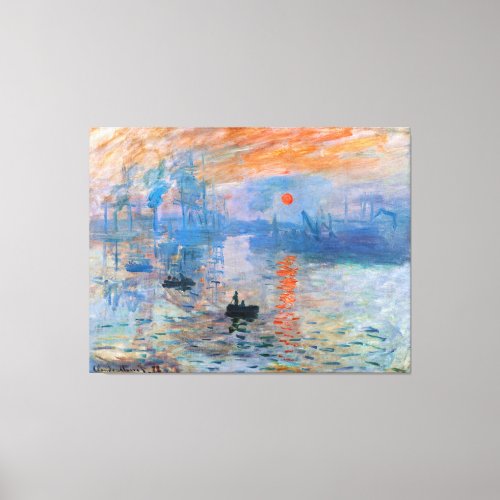 Claude Monets Impression Sunrise Canvas Print