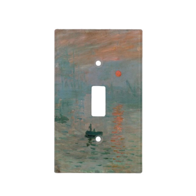 Claude Monet's Impression Sunrise (soleil levant) Light Switch Cover (Front)