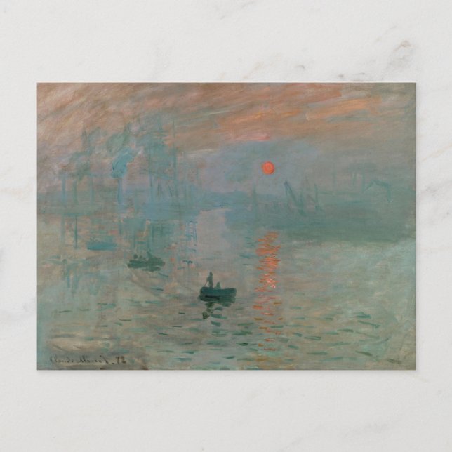 Claude Monet's Impression Sunrise (soleil levant) Postcard (Front)