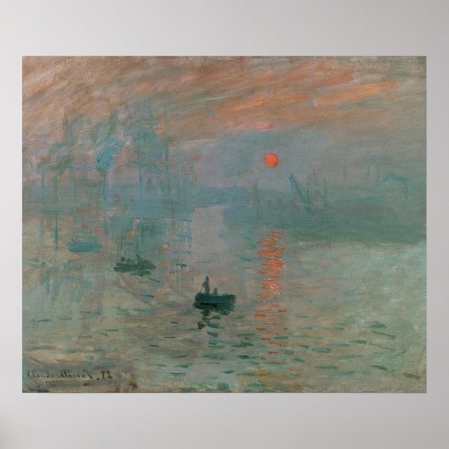 Claude Monet's Impression Sunrise (soleil levant) Poster (Front)