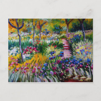 Claude Monet's Iris Garden Postcard