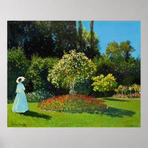 Claude Monet's, Lady in the Garden, Poster