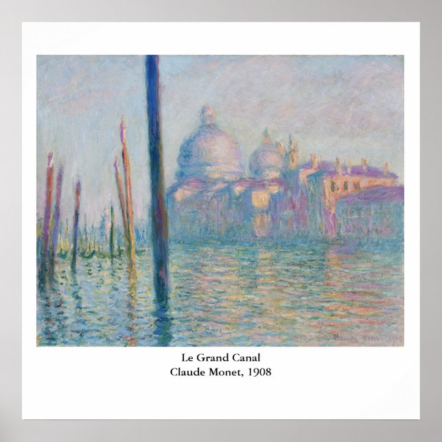 Claude Monet's Le Grand Canal Poster (Front)
