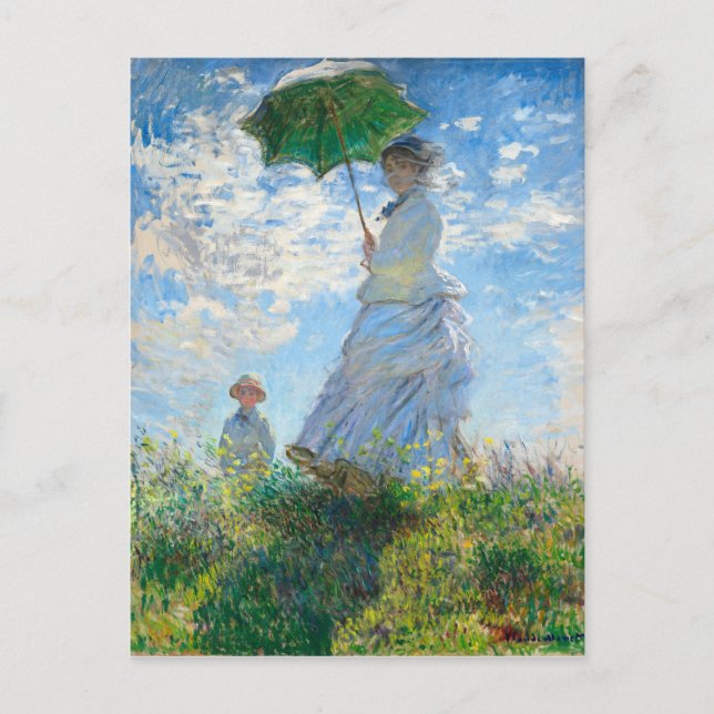Claude Monet's Madame Monet and Her Son Postcard (Front)