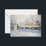 Claude Monet's Magpie painting cards<br><div class="desc">Holiday and winter notecards in winter scene</div>