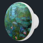 Claude Monet's Nymphéas Ceramic Knob<br><div class="desc">1915,  "Water Lilies" Claude Monet (14 November 1840 – 5 December 1926) was a founder of French impressionist painting,  and the most consistent and prolific practitioner of the movement's philosophy of expressing one's perceptions before nature,  especially as applied to plein-air (painting outdoors) landscape painting.</div>